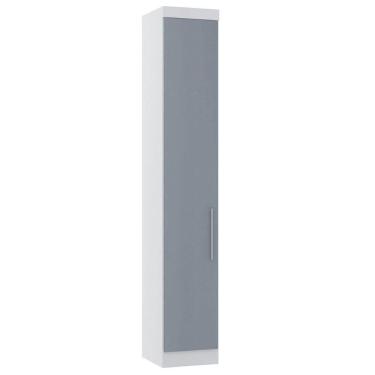 Imagem de Guarda Roupa Modulado 38cm 1 Porta Alpes Luciane Móveis Branco Pf-grey Sky Pf