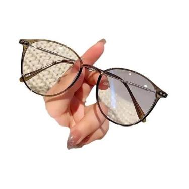 Imagem de Óculos De Sol Com Armação Redonda De Metal Em Marrom Blush, Anti-Luz A