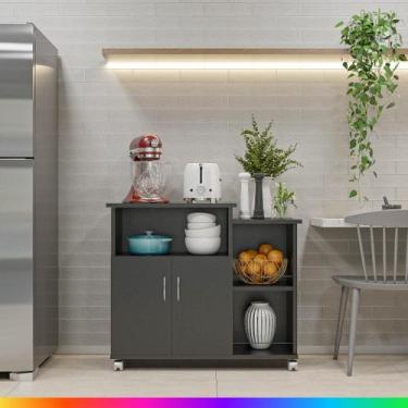 Imagem de Fruteira de Chão com Rodizios Tampo Reforçado para MIcroondas Cantinho