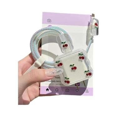 Imagem de Protetor De Carregador Para iPhone 15W 20W, Organizador De Cabos, Kit 