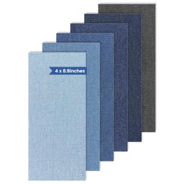 Imagem de Remendos de Jeans LCEAI 6 Cores 10 x 23 cm para Passar a Ferro e Repar