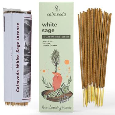 Imagem de Palitos de incenso Calmveda White Sage para limpeza (80 palitos)
