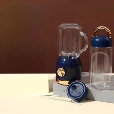 Imagem de Mini Liquidificador Portátil Recarregável para Suco e Shake Azul - Sho