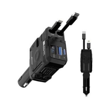 Imagem de Carregador Turbo Portatil Veicular Celular Multi Entrada Usb Carga Rap