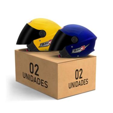 Imagem de Kit 2 Capacetes New Liberty 3 Aberto Viseira Fumê Pro Tork Masculino F