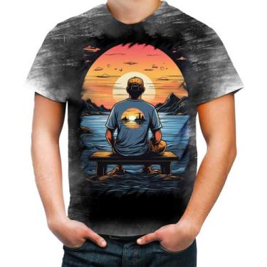 Imagem de Camiseta Desgaste Pesca Esportiva Pôr do Sol Peixes 19 - Kasubeck Stor