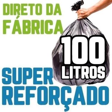Imagem de Saco de Lixo Super Reforçado Preto 100L 75CM X 90CM Pacote com 300 Unidades Higipack