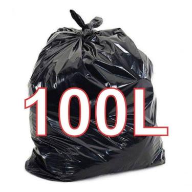 Imagem de Saco para Lixo Reforçado 100 Litros com 200 Unidades para Uso Doméstico Higipack