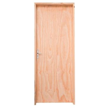 Imagem de Kit Porta de Madeira Pinus Grantok M14 Interna, Abertura à Direita 213x66 cm