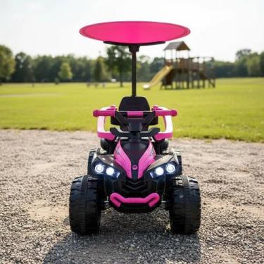Imagem de Quadriciclo Elétrico 6V Infantil Com Guia Parental E Proteção Solar Co