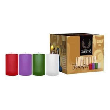Imagem de Coroa Do Advento 4 Velas Tempo Do Advento Kit C/ 4 Cores - SANTITA