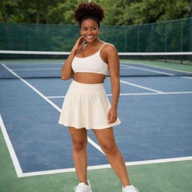 Imagem de Shorts Saia Esportivo Godê com Shorts Embutido e Bolsos - Malwee, GG, 