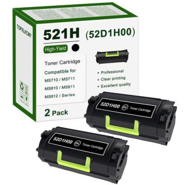 Imagem de Cartucho de toner TOPXLKCMY 521H (52D1H00), pacote com 2 unidades de a
