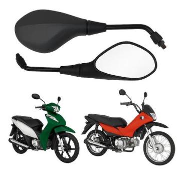 Imagem de Par Retrovisor Mini Honda Pop 110i Biz 125 Esportivo Premium - Grupo R