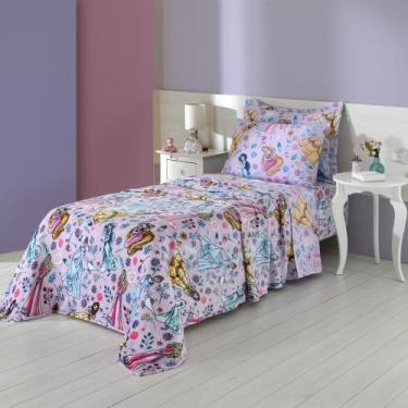 Imagem de Manta de Microfibra Solteiro Infantil Andreza Disney Princesas - Andre