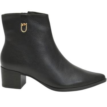 Imagem de Bota Feminina Via Marte em Couro 231-008. Preto, 35