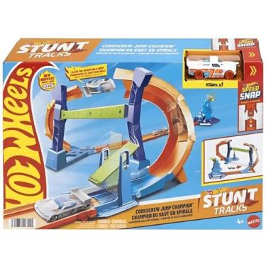 Imagem de Pista Hot Wheels Campeão de Salto Corkscrew com 1 Carrinho - Mattel, 1