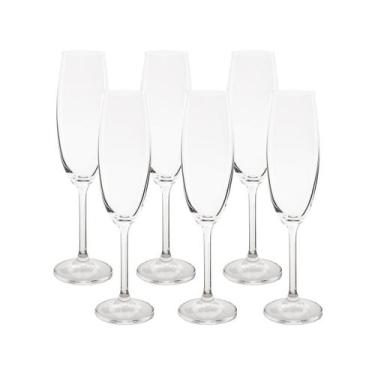 Imagem de Conjunto de Taças de Champanhe Bohemia Cristal 6 peças 220ml 4S032/220