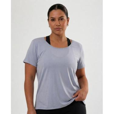 Imagem de Camiseta Feminina Plus Size Dry Fit Poliamida Premium Academia Treino 