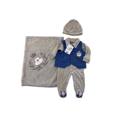 Imagem de Saida De Maternidade Plush Djiele, Cinza