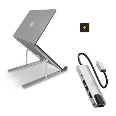 Imagem de Suporte Para Notebook + Adaptador De Rede 4 Em 1 - Gshield