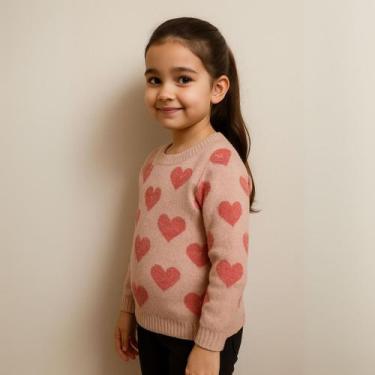 Imagem de BLUSA CORAÇÕES FRIZZE - Cor Branco e Preto - Tamanho 10 - Doce Tom, Ro