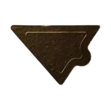 Imagem de 75 Base Laminada para Doces Triangular Fatia Nº6 Premium - AAZ, Dourad