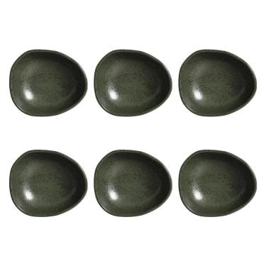 Imagem de Conjunto de Cumbucas Oval Organico Greenery 265ML 6 Peças Stoneware Verde Porto Brasil