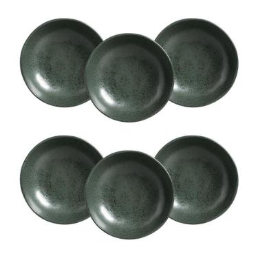 Imagem de Conjunto de Cumbucas Greenery 520ML 6 Peças Stoneware Design Texturizado para Mesa Verde Porto Brasil