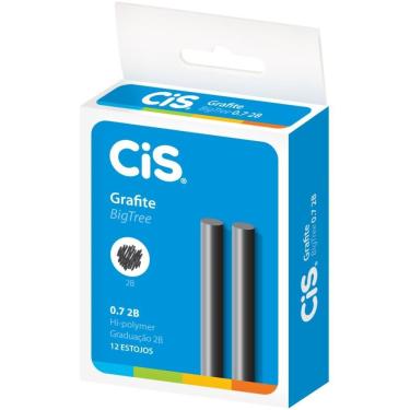 Imagem de Grafite para Lapiseira Sertic Big Tree 0.7MM 2B Preto com 12 Tubos de 12 Minas