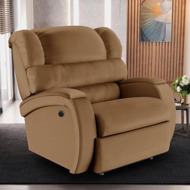 Imagem de Poltrona Kylie Power Elétrica Massagem USB Reclinável Corino Caramelo Gran Belo