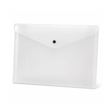 Imagem de Envelope Plástico Transparente A4 c/botão Arquivo Documento - DELLO
