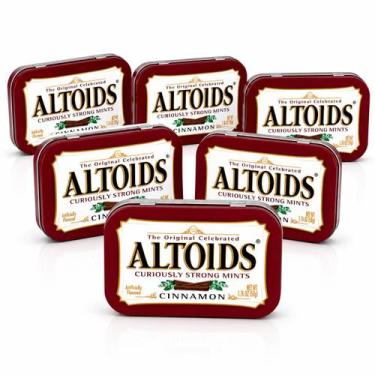 Imagem de Kit 6 Pastilhas Bala Altoids Curiously Strong Mints Cinnamon Canela La