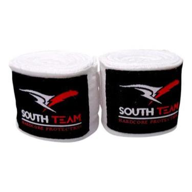 Imagem de Par Bandagem Elástica 5 Metros Artes Marciais - South Team, BRANCO