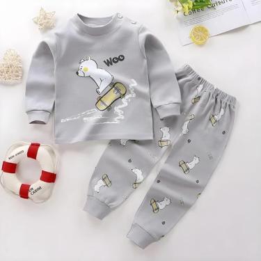 Imagem de Conjunto De Pijamas De Algodão Para Bebês 2024 Novo Traje Infantil Par