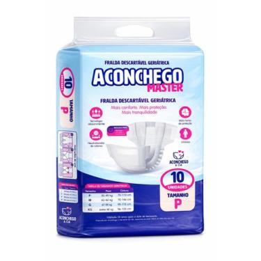 Imagem de Fralda Geriátrica Aconchego P 10 Unid Descartável Adulto, Confortável,