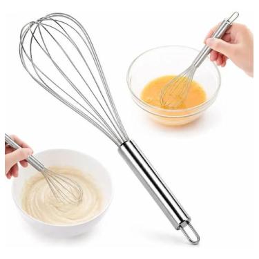 Imagem de Fue Batedor de ovos Inox Manual 25cm - Vende Facil SP