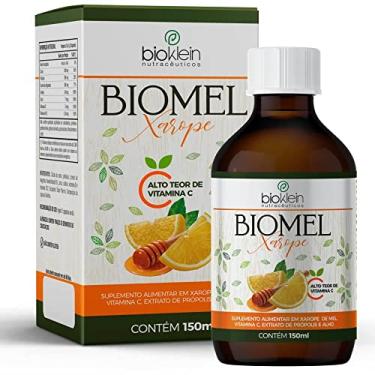 Imagem de Biomel Xarope de mel, vitamina c, extrato de própolis e alho 150ml - Bioklein