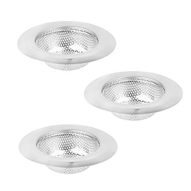 Imagem de Coador de pia de cozinha de aço inoxidável Kare & Kind, aro grande de 11,4 cm de diâmetro, 3 pacotes, 3 Pack