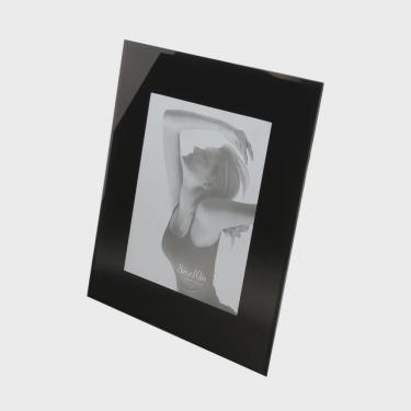 Imagem de Porta-retrato 20 x 25 cm de vidro Preto Prestige - 9469