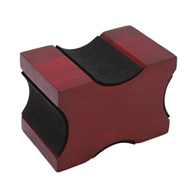 Imagem de Suporte de pescoço para guitarra, madeira sólida + cortiça 2 larguras para guitarras, suporte universal para instrumento de corda para banjo