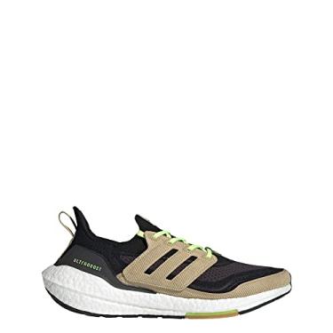 Imagem de adidas Ultraboost 21 Shoes Masculinos, N cleo preto/tom bege/verde sinal, 10