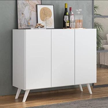 Imagem de Aparador Buffet 3 Portas Retrô Veneza Multimóveis Mp1009 Branco