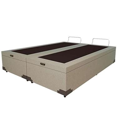 Imagem de Base para Cama Box Queen Martin Premium com Baú Linho (47x158x198 cm) Cru