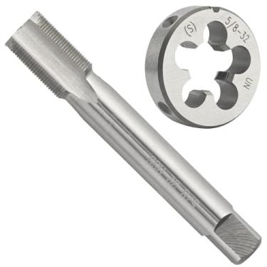 Imagem de Aceteel Conjunto de torneira e matriz 5/8"-32 UNS HSS, 5/8 x 32 UNS rosca de máquina e rosca redonda UNS Die Right Hand