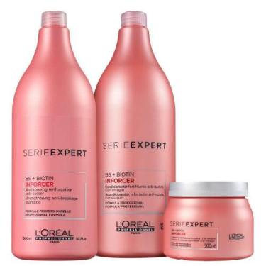 Imagem de Kit Loréal Expert Inforcer Shampoo, Condicionador E Másc - L'oreal Pro