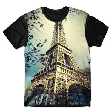 Imagem de Camiseta As Braba Masculina Torre Eiffel Full Print