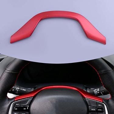 Imagem de MIVLA Acabamento da tampa superior do volante dianteiro do carro decoração ABS, para Honda Accord 10th 2018 2019 2020 2021 Red Car acessórios