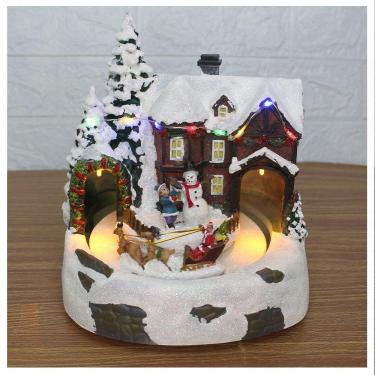 Imagem de Decoração Cenário Natalino Trenó Em Movimento Com LED 21cm