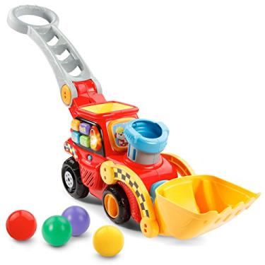 Imagem de VTech Pop-a-Balls Push and Pop Bulldozer Amazon Exclusive,Red
